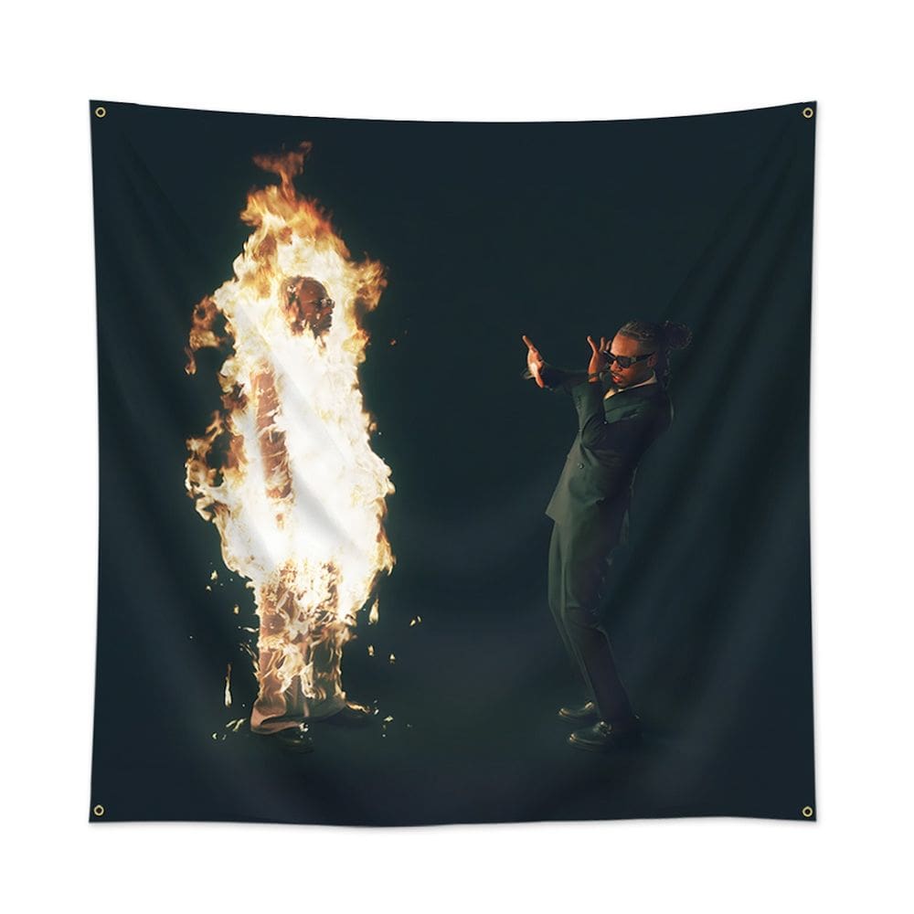 Tapeçaria Metros Boomins Heroes Villains Flag Anime 90x90cm