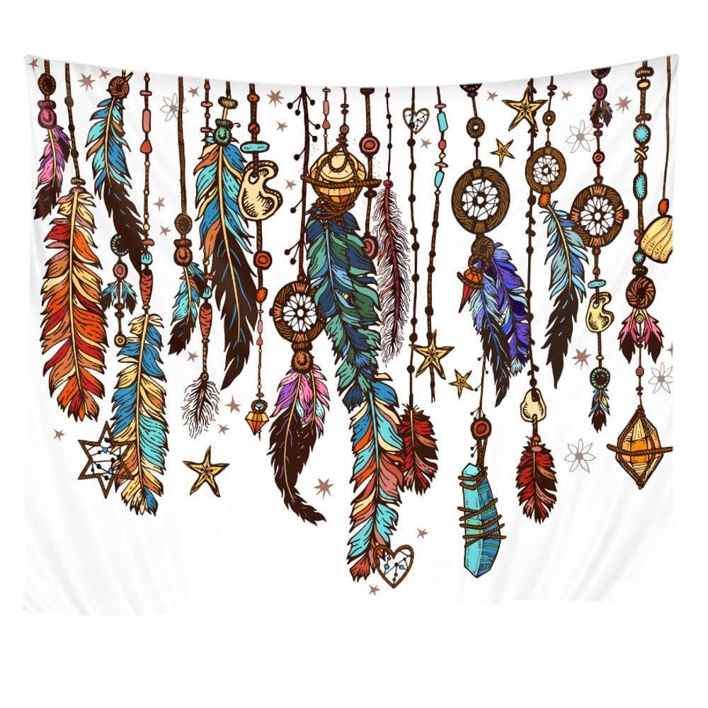 Tapeçaria de parede Feather Dreamcatcher Microfabric 200x150cm