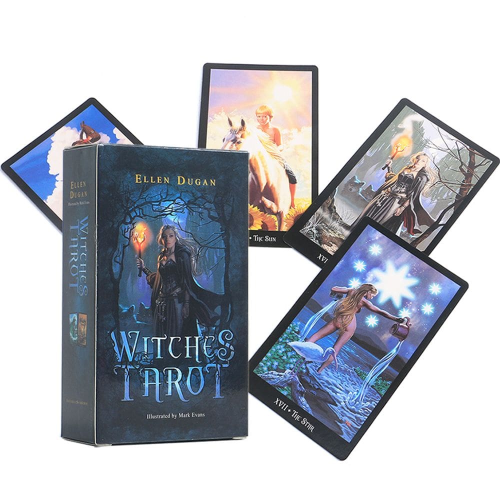Jogo de cartas Tarot Deck Witches Family Social Enjoy 12x7cm