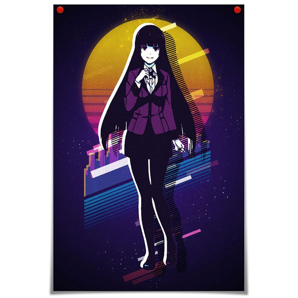 Arte de parede em tela, pintura de parede, anime Jabami Yumeko de Kakegurui