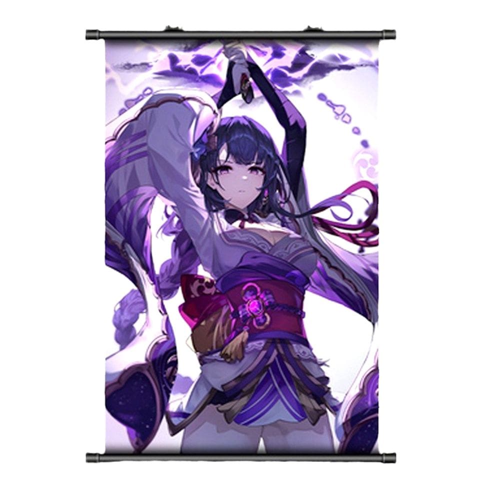 Pintura de parede em tela Genshins Impacts Beelzebuls Anime