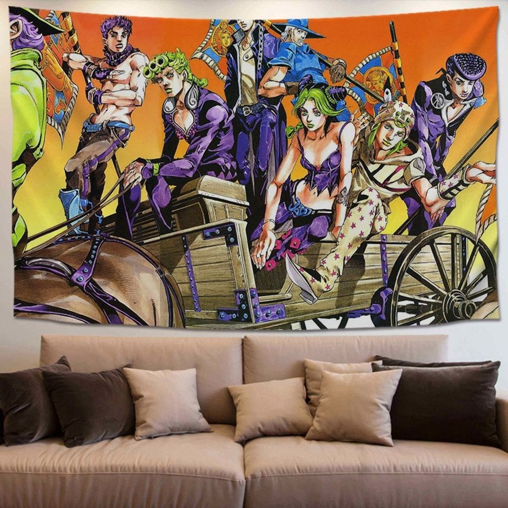 Tapeçaria de parede JoJos Bizarres Adventures Giornos Giovannas