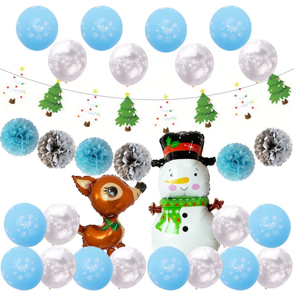 Kit de balões de decoração de Natal, 33 unidades Snow Man Deer