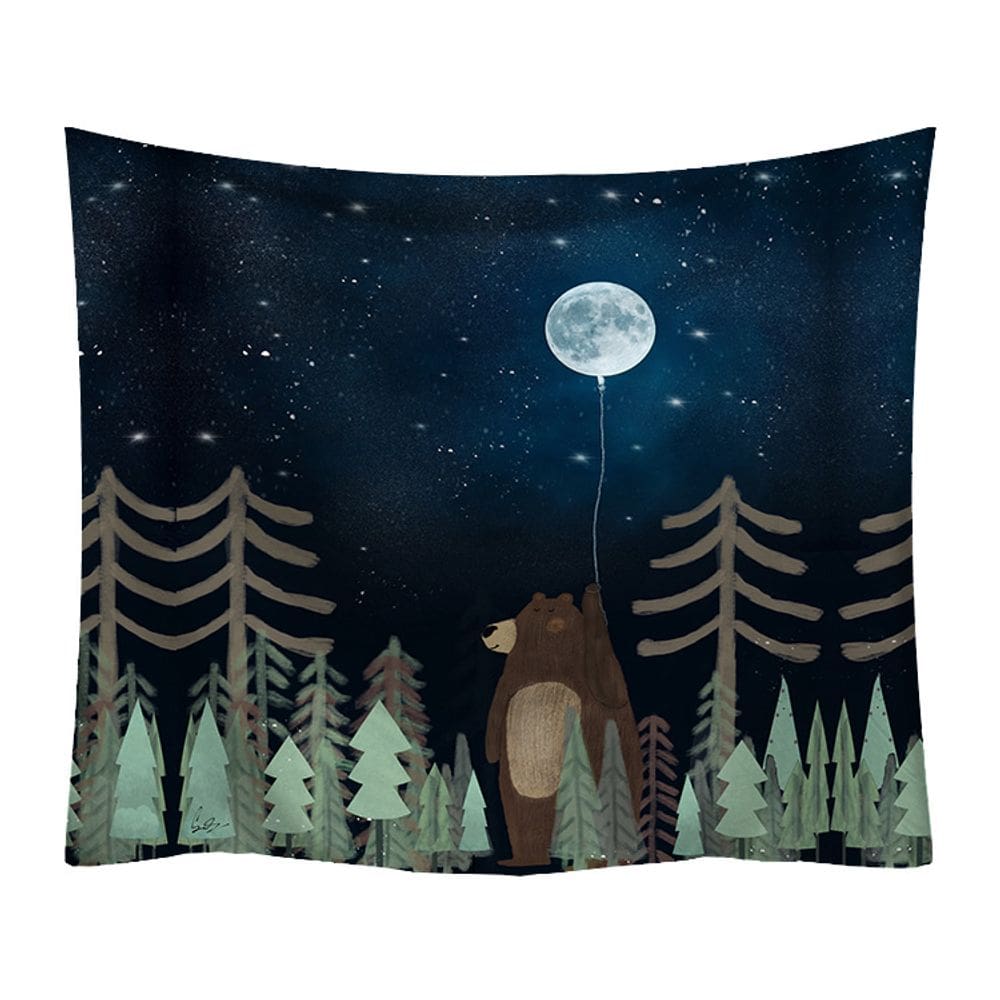 Tapeçaria, paisagem florestal, microtecido de parede 150x130cm