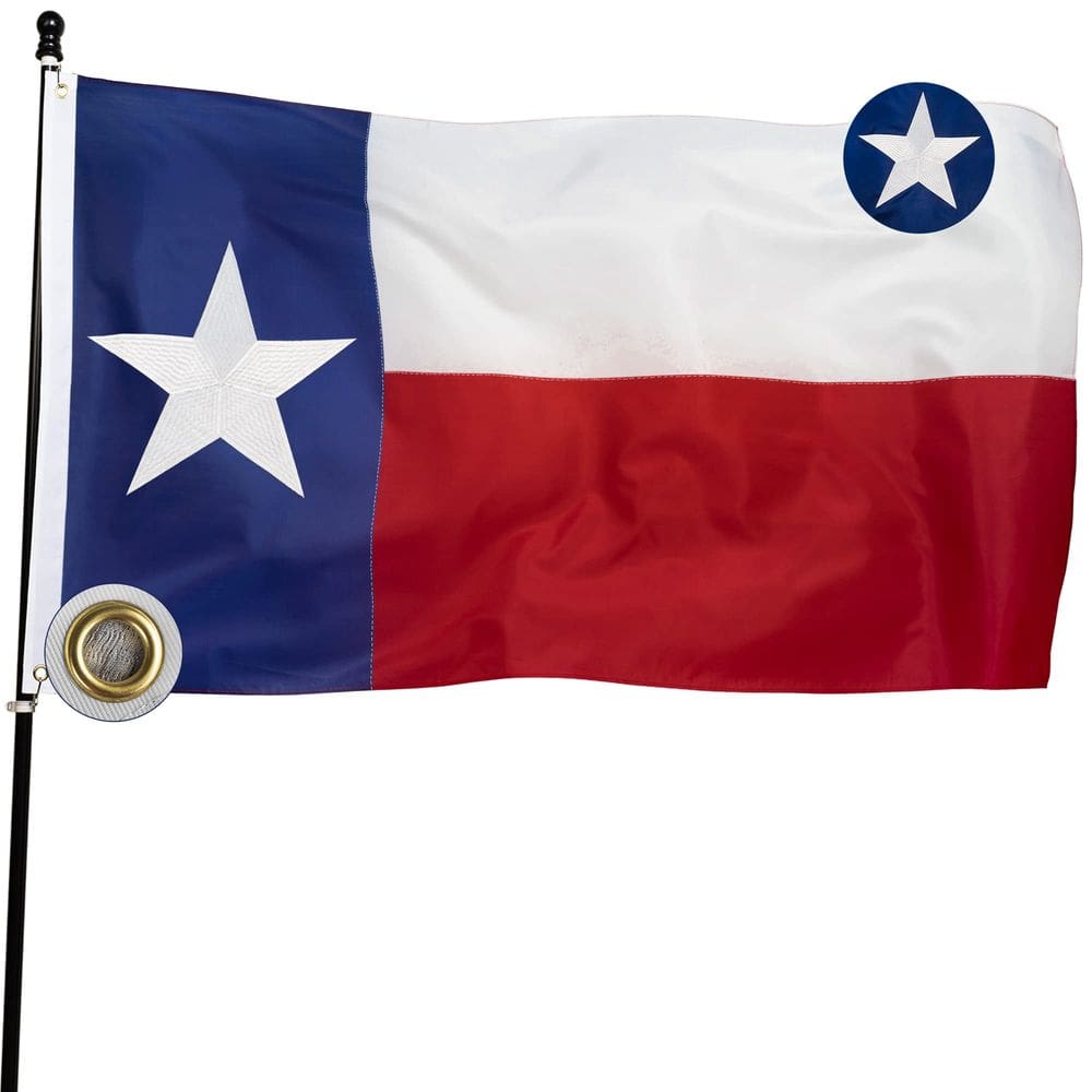 Bandeira DANF Bandeira do Texas 90x150 cm Estrela bordada em nylon