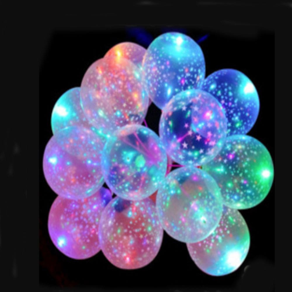 Balões com iluminação intermitente, 100 unidades para decoração de mercado noturno