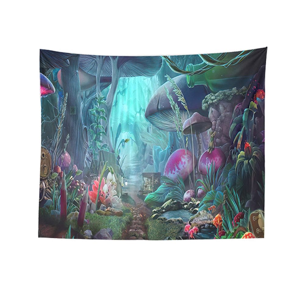 Tapeçaria, planta florestal, parede de cogumelos, 150x100cm, microtecido