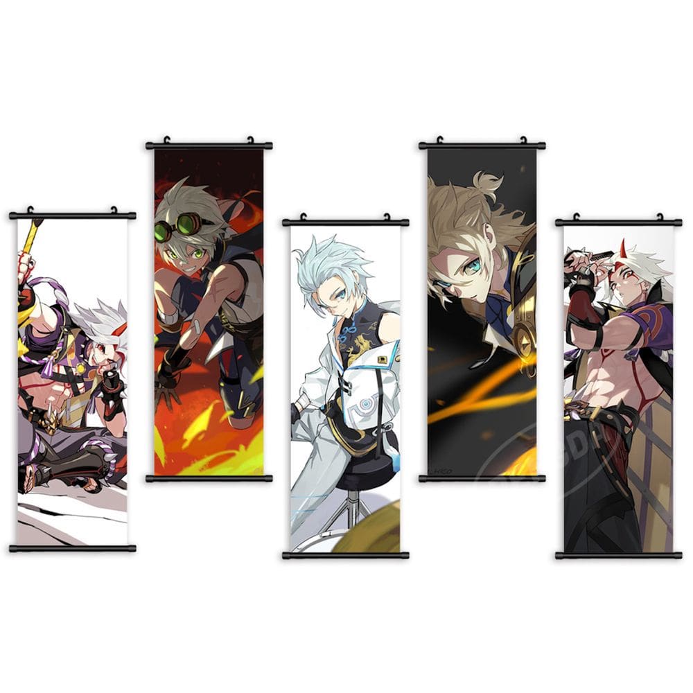 Pôster de decoração de parede Genshins Impacts Zhonglis Aratakis