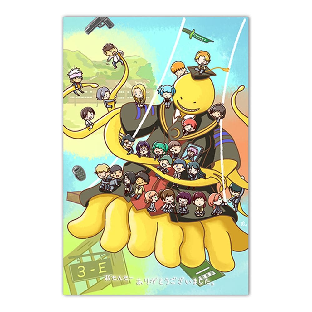 Arte de parede em tela Assassinatos Salas de aula Korosenseis Anime