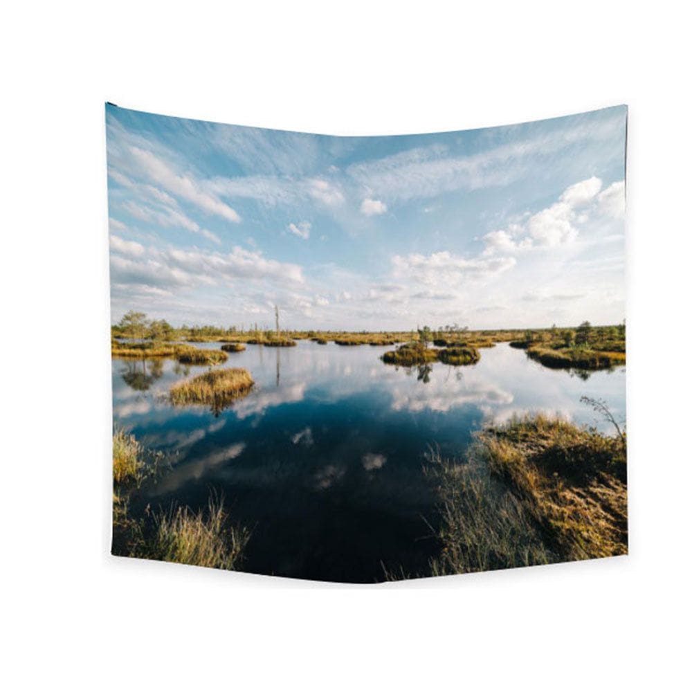 Tapeçaria Shui Landscape Wall 150x130cm de fibra de microtecido