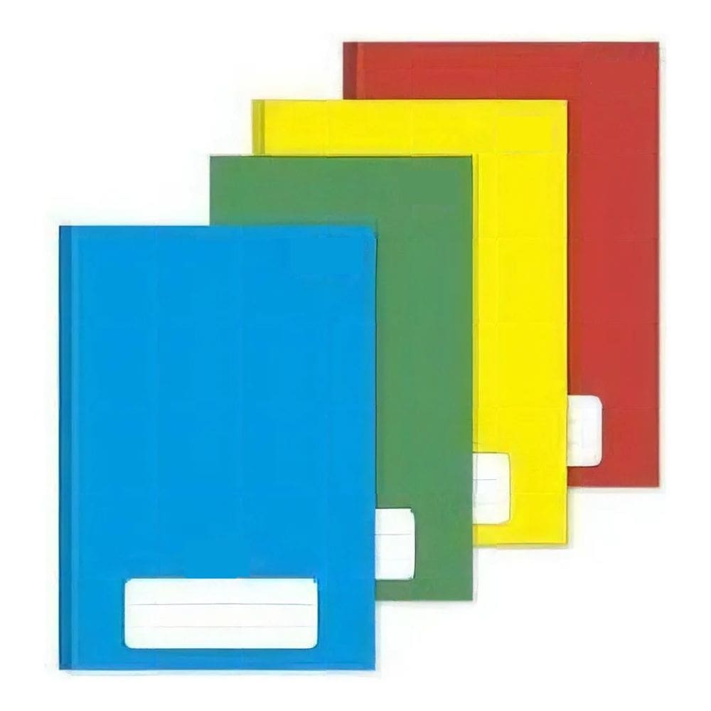 Kit 4 Caderno Escolar Pequeno ¼ Brochura Capa Dura 96 Folhas