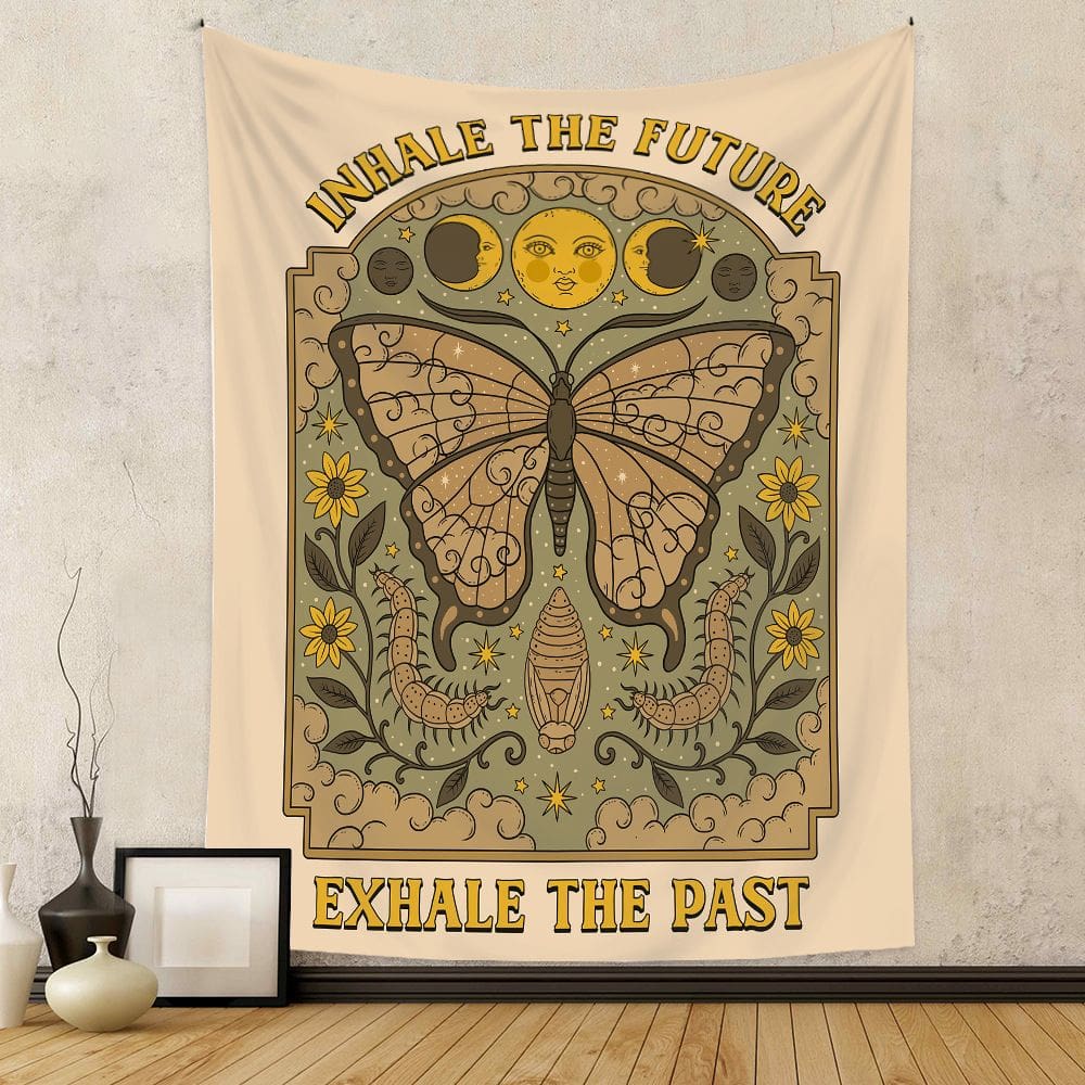 Tapeçaria de parede Inale Future Exhale Past 100x70cm Microfabric