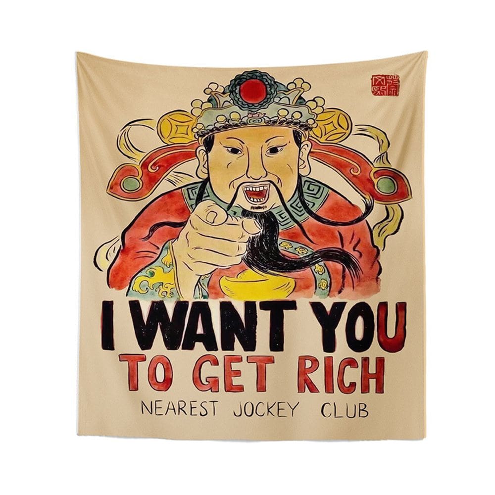 Wall Tapestry Rich Get You To Wall Hanging 100x75cm