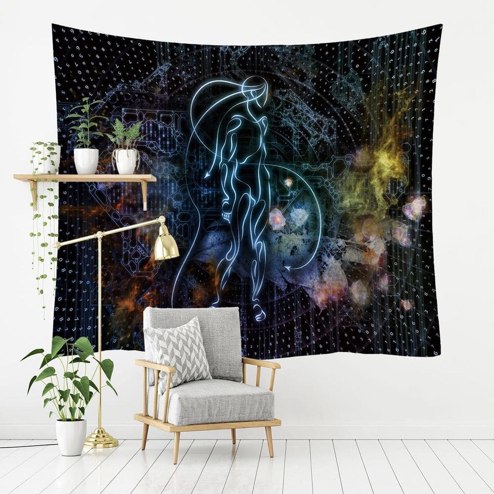 Tapeçaria Starry Sky Woman Microtecido 150x130cm