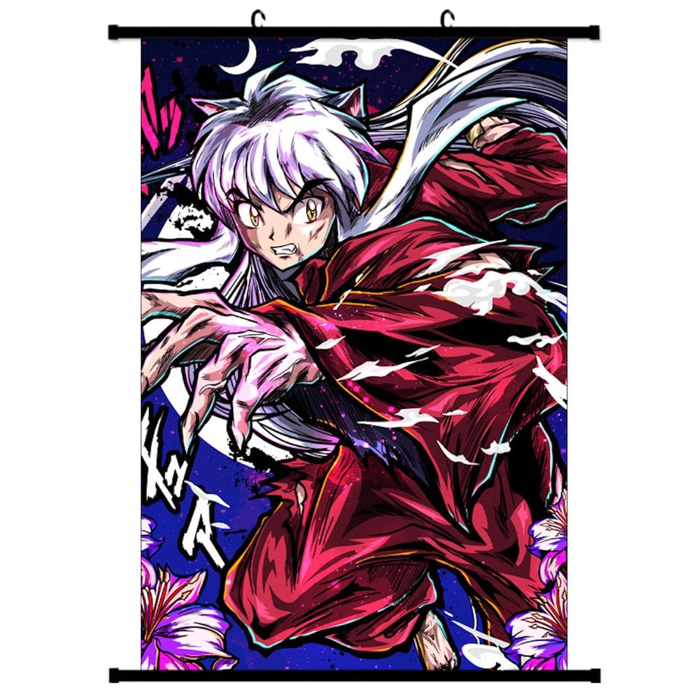 Pôster de pintura de parede em tela Inuyasha Anime 40x60cm