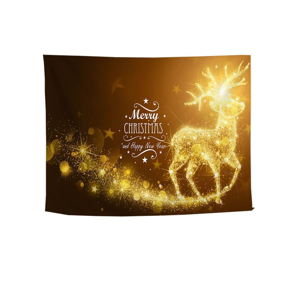 Tapeçaria de parede Feliz Natal 150x100cm de fibra de poliéster