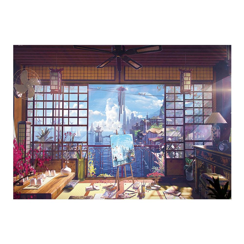 Tapeçaria, cabana suspensa na parede, microtecido estético 150x110cm