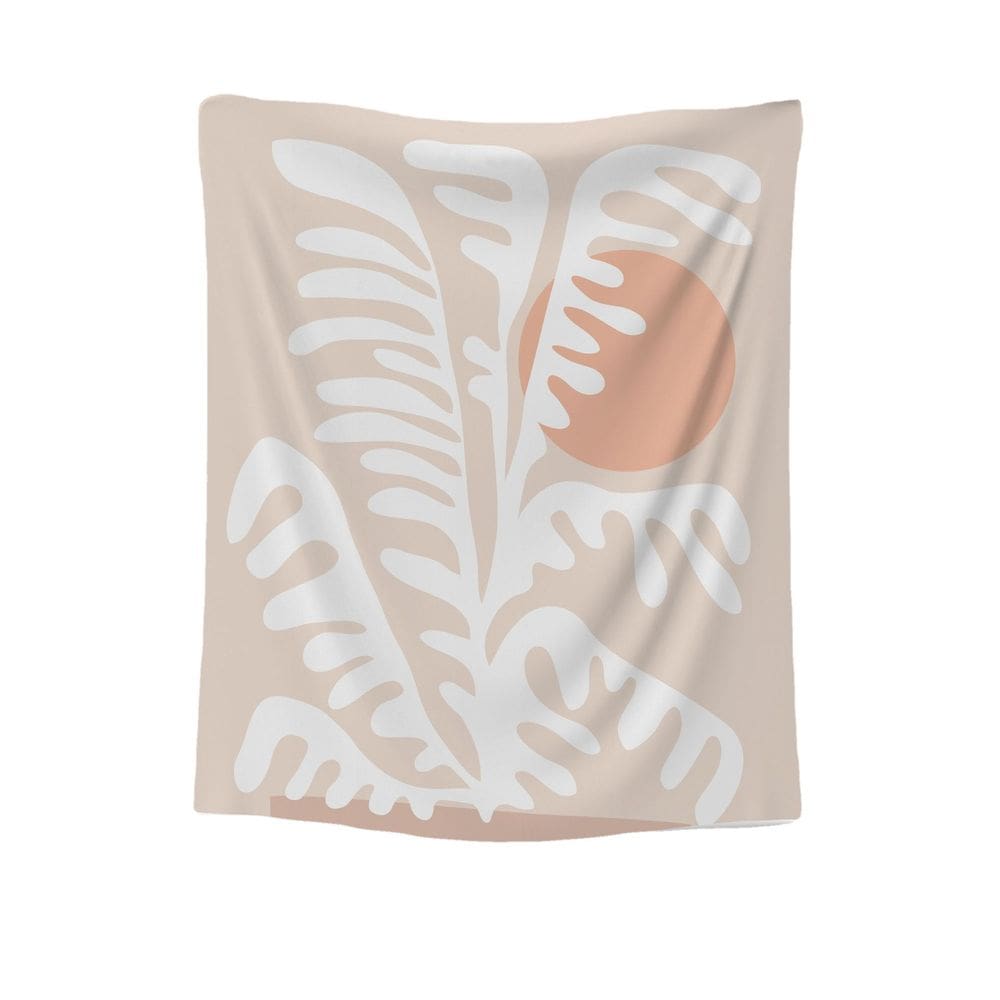 Tapeçaria de parede abstrata colorida em microtecido coral 150x130cm