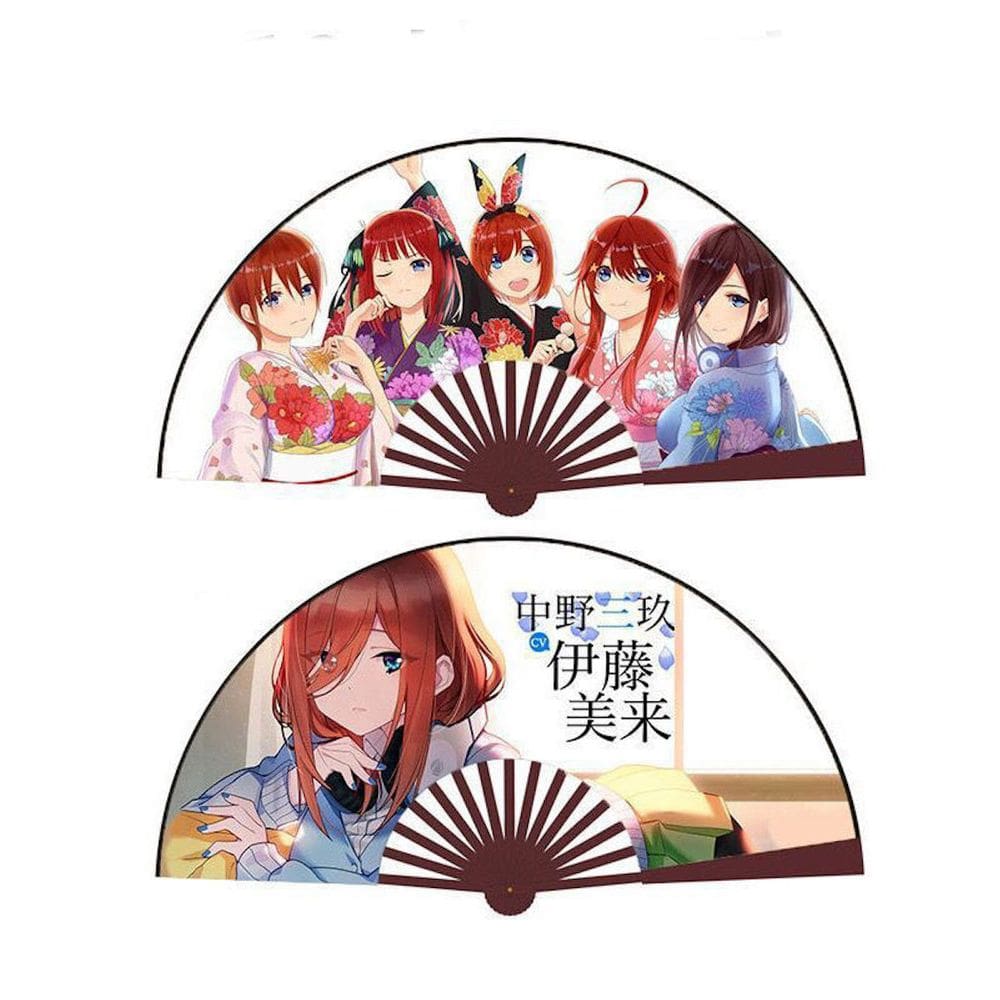 Quíntuplos genéricos de anime por excelência para ventiladores dobráveis (2 unidades)