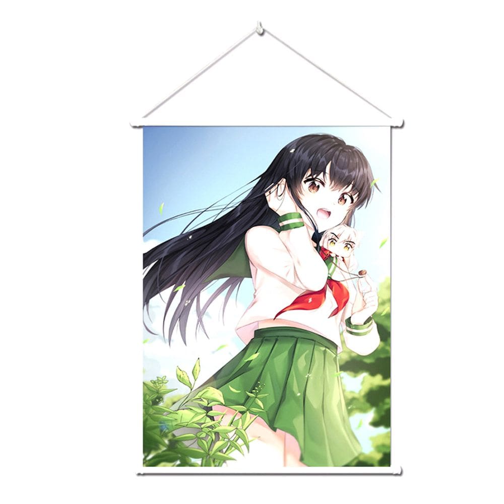 Pintura de parede em tela Inuyasha Higurashi Kagome Anime