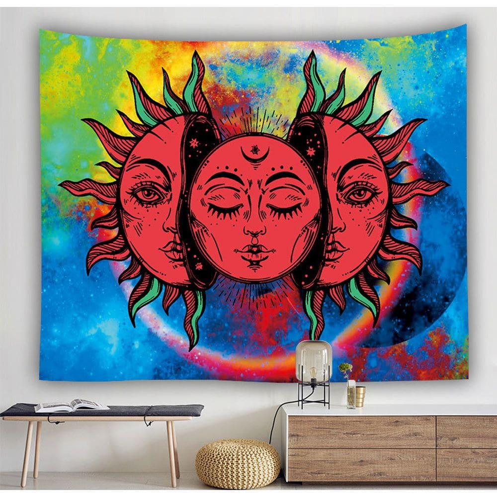 Tapeçaria de parede Mandala Sun Microfabric 148x130cm