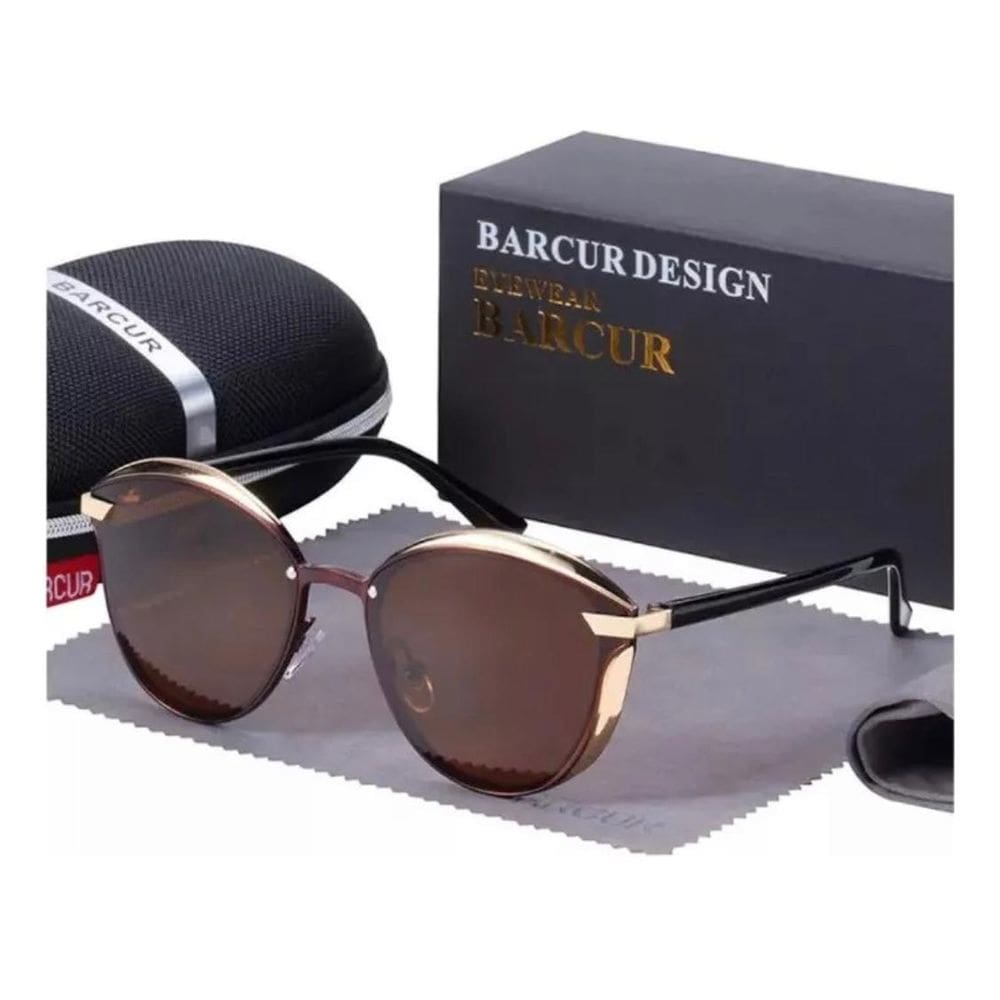 Óculos Feminino Barcur Lente Marrom Gatinho Box