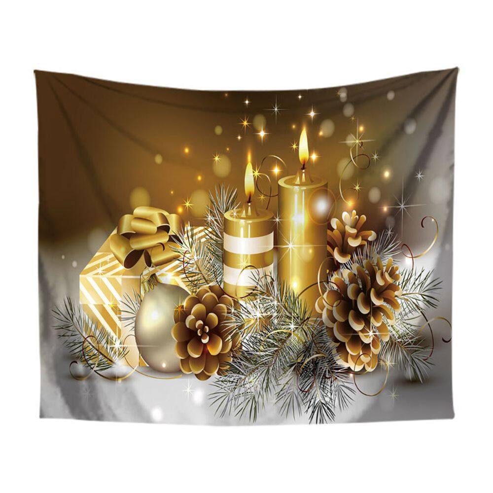 Tapeçaria Golden Christmas Snowflake Wall 150x130cm Microfabric