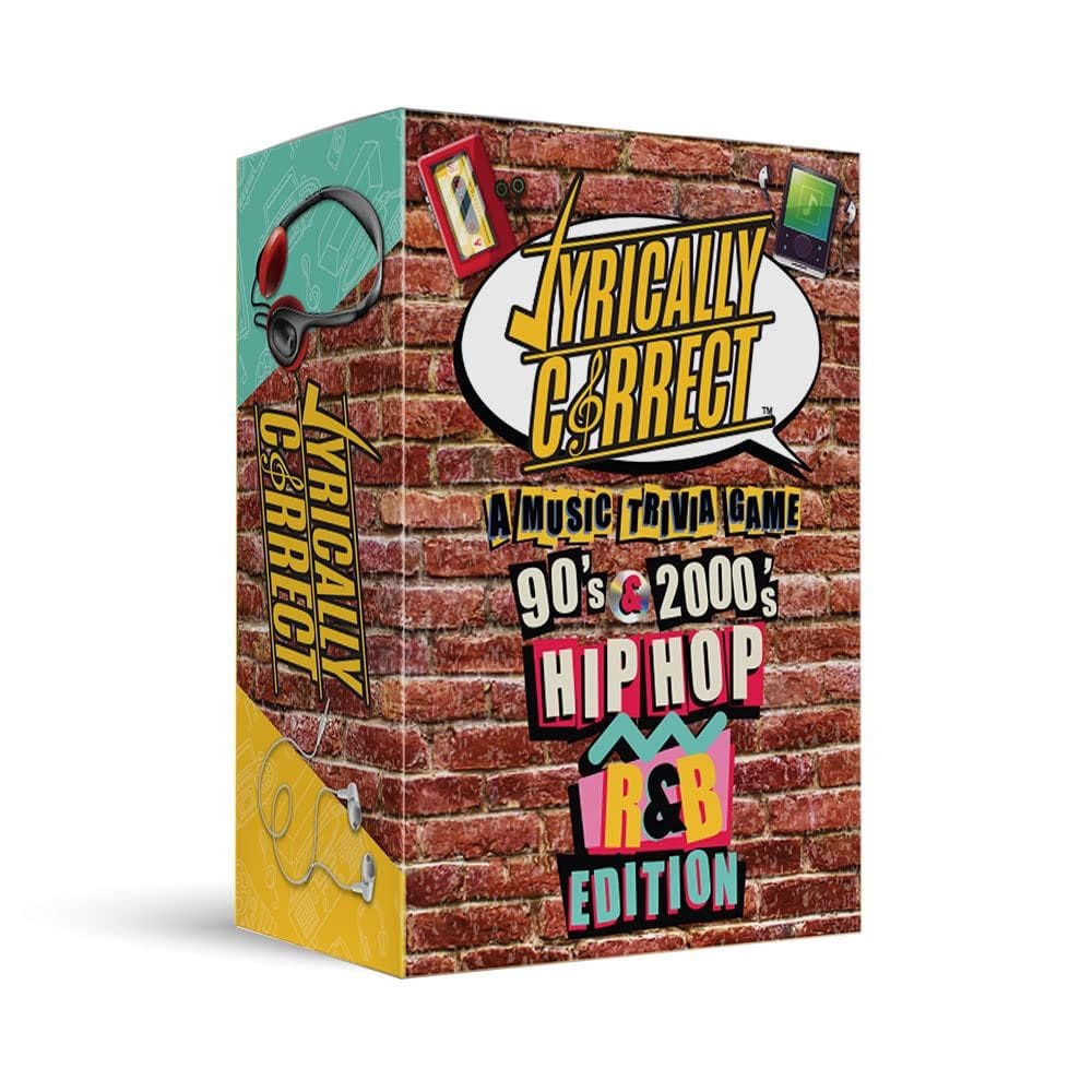 Jogo de cartas Music Trivia Lyrically Correct dos anos 90 e 2000