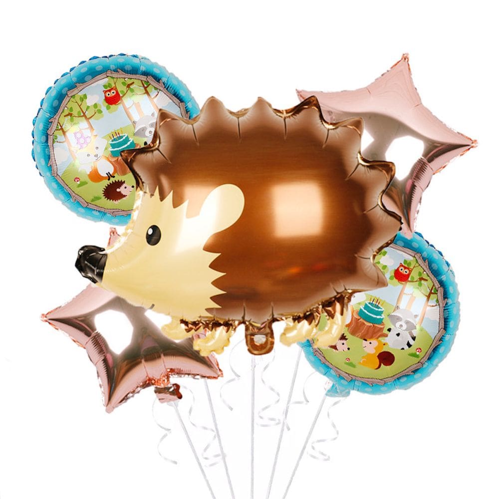 Kit de balões Mylar Hedgehog Balloons Cartoon Animal x6