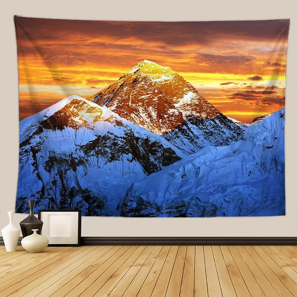 Tapeçaria Snow Mountain Wall 150x130cm de fibra de microtecido