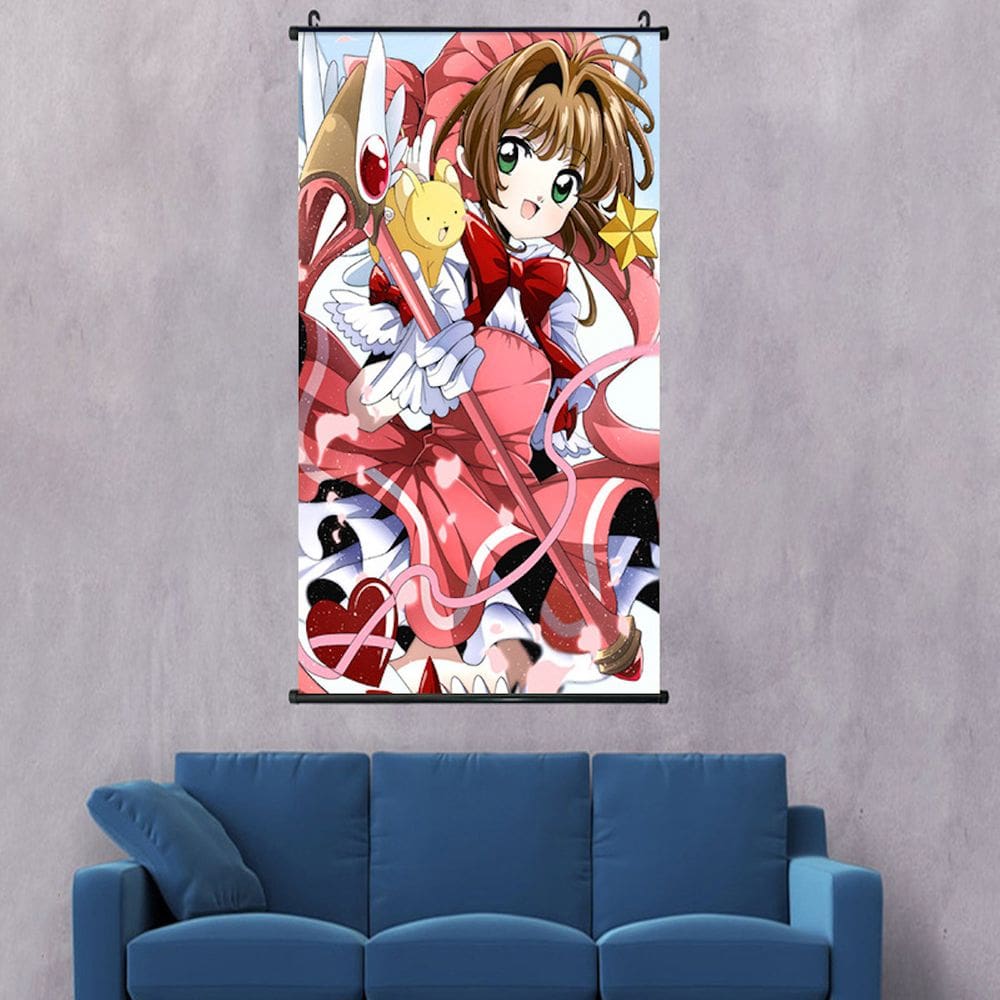 Arte de parede em tela, pôsteres, cartões, captores, anime, Sakura