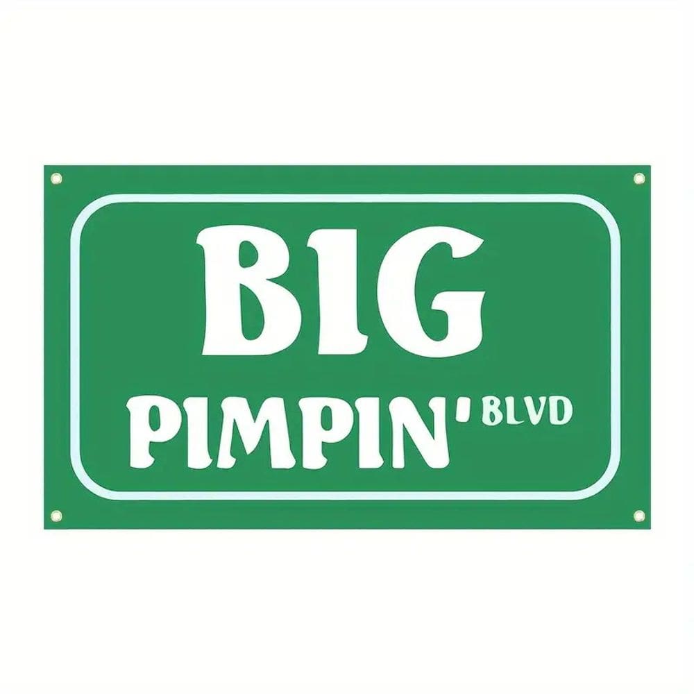 Tapeçaria Big Pimpin Wall Room Aesthetic 150x90cm, microtecido