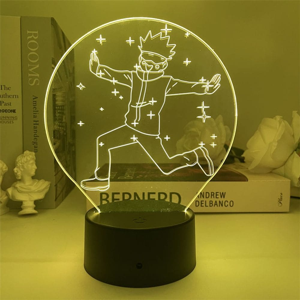 Luz noturna LED 3D Jujutsus Kaisens Gojos Satorus Color Change