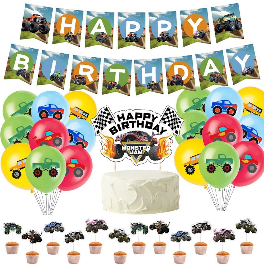 Kit de balões Monster Jam Birthday 36 balões de látex
