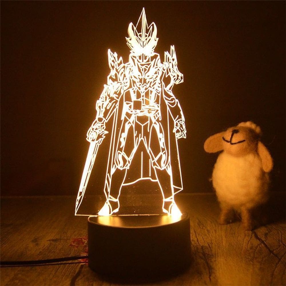 Luz noturna Kamens Riders Sabers 3D com mudança de cor