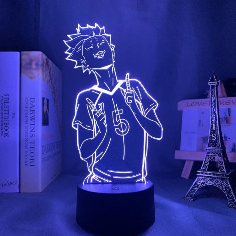 Luz noturna LED 3D Haikyuus Tendous Kakus com mudança de cor