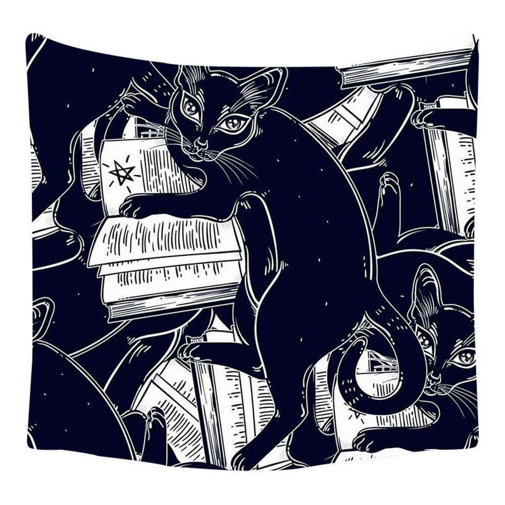 Tapeçaria Animal Cat Wall Microfabric Fiber 150x130cm