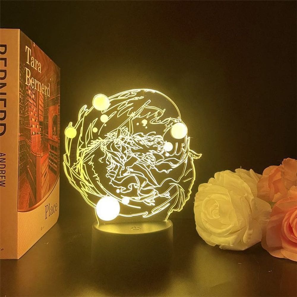 Luz noturna Jujutsus Kaisens Highmores 3D com mudança de cor