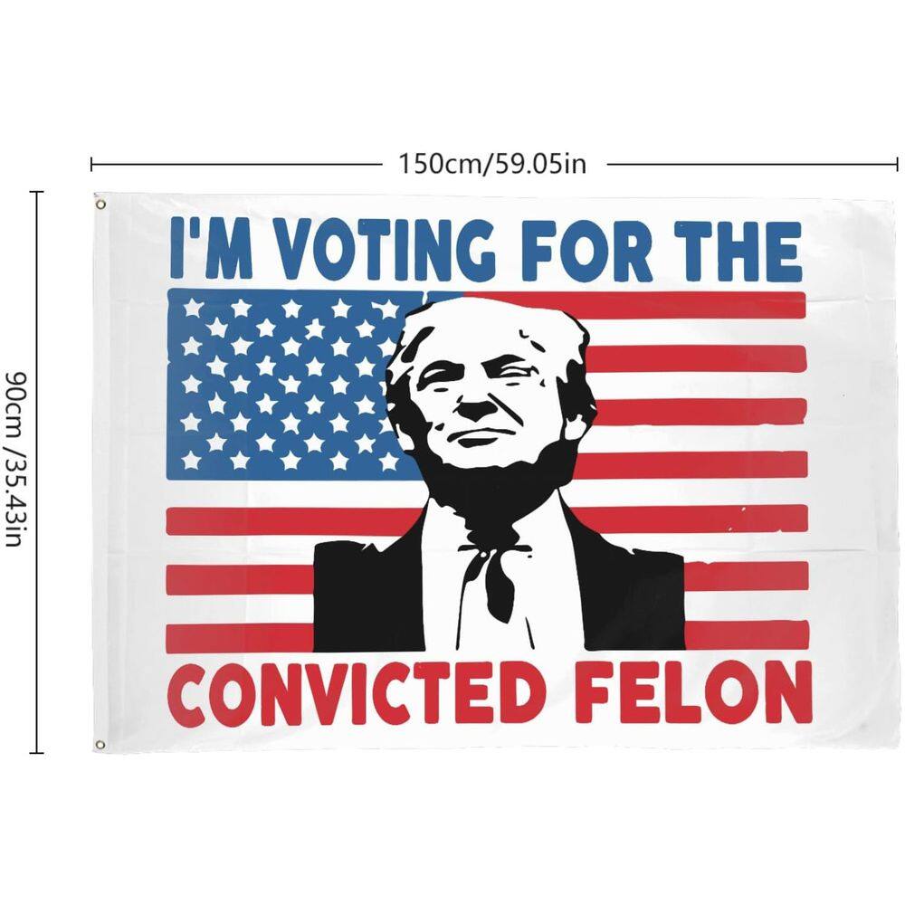 Tapeçaria de parede Estou votando no criminoso condenado 150x90cm