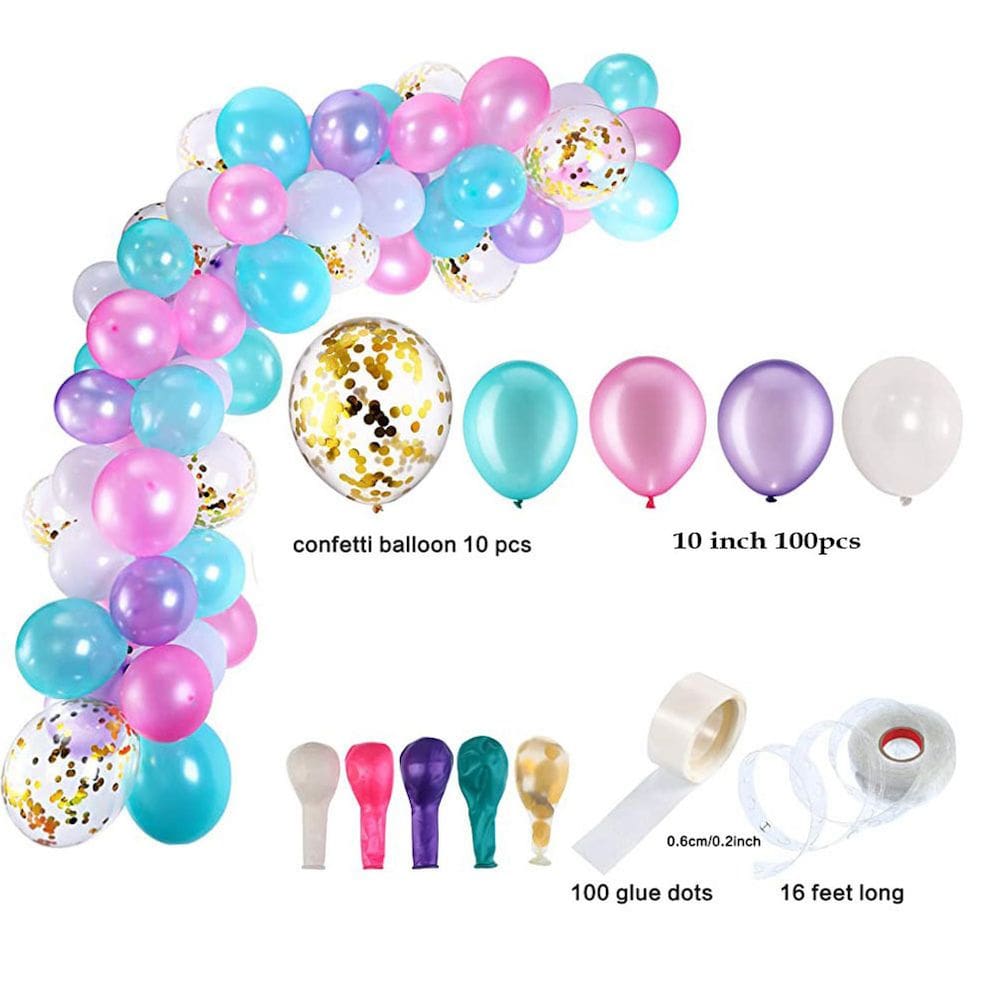 Kit Balloon Arch Garland 113 unidades para decoração de festa com confetes de látex