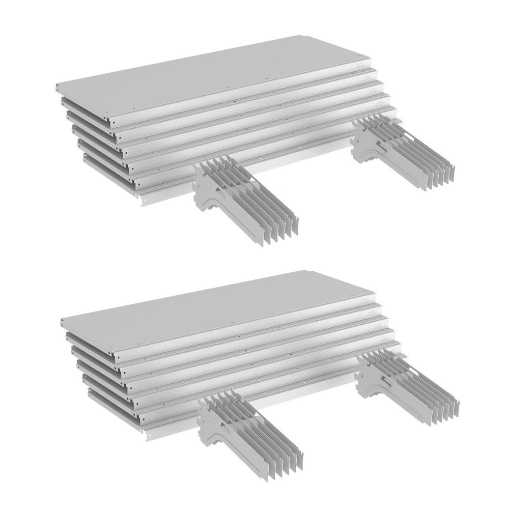 Kit 12 Bandejas Gondola FIT 40 Branco 12X 25x90 Sp Etiqueta