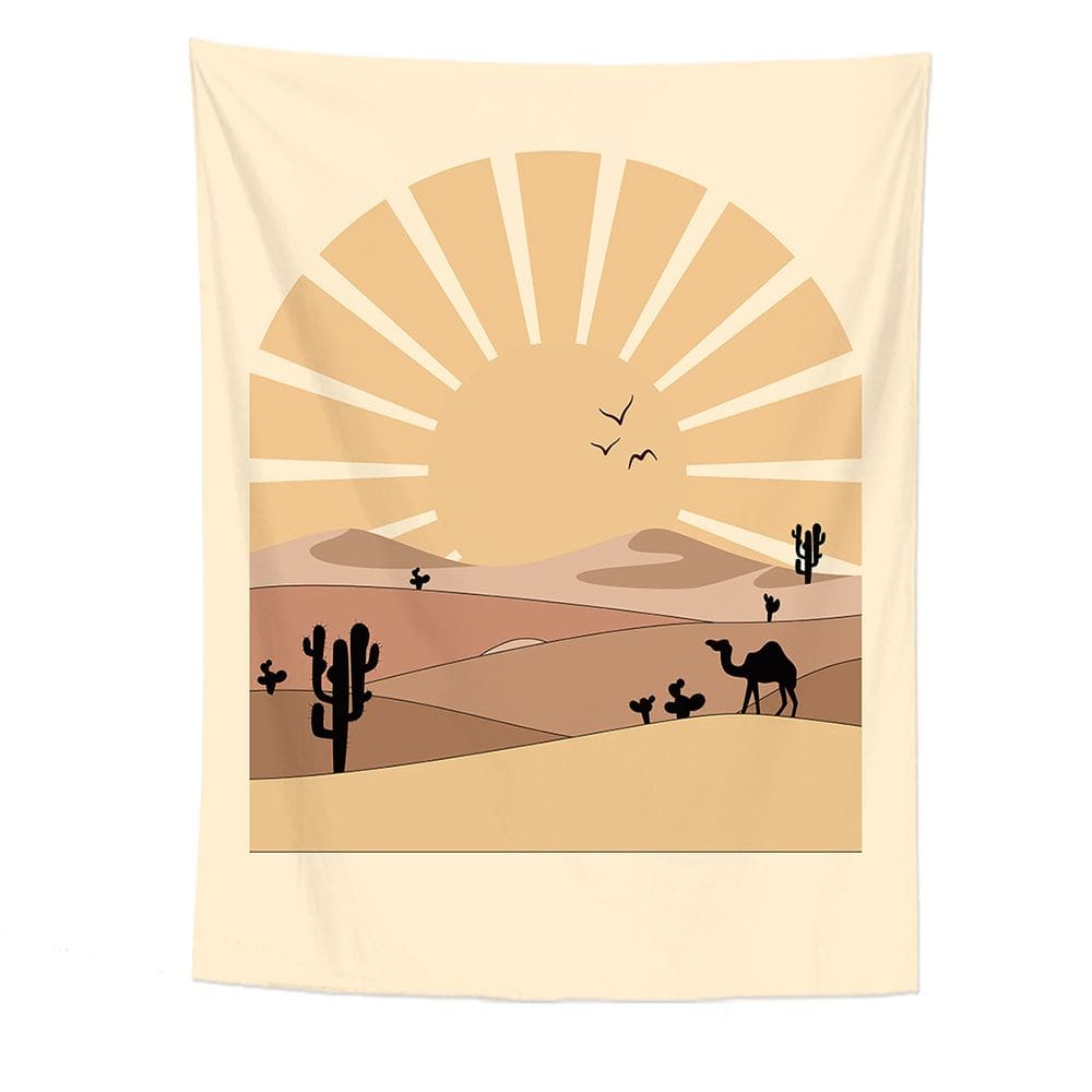 Tapeçaria de parede Desert Camels Microfabric 150x130cm
