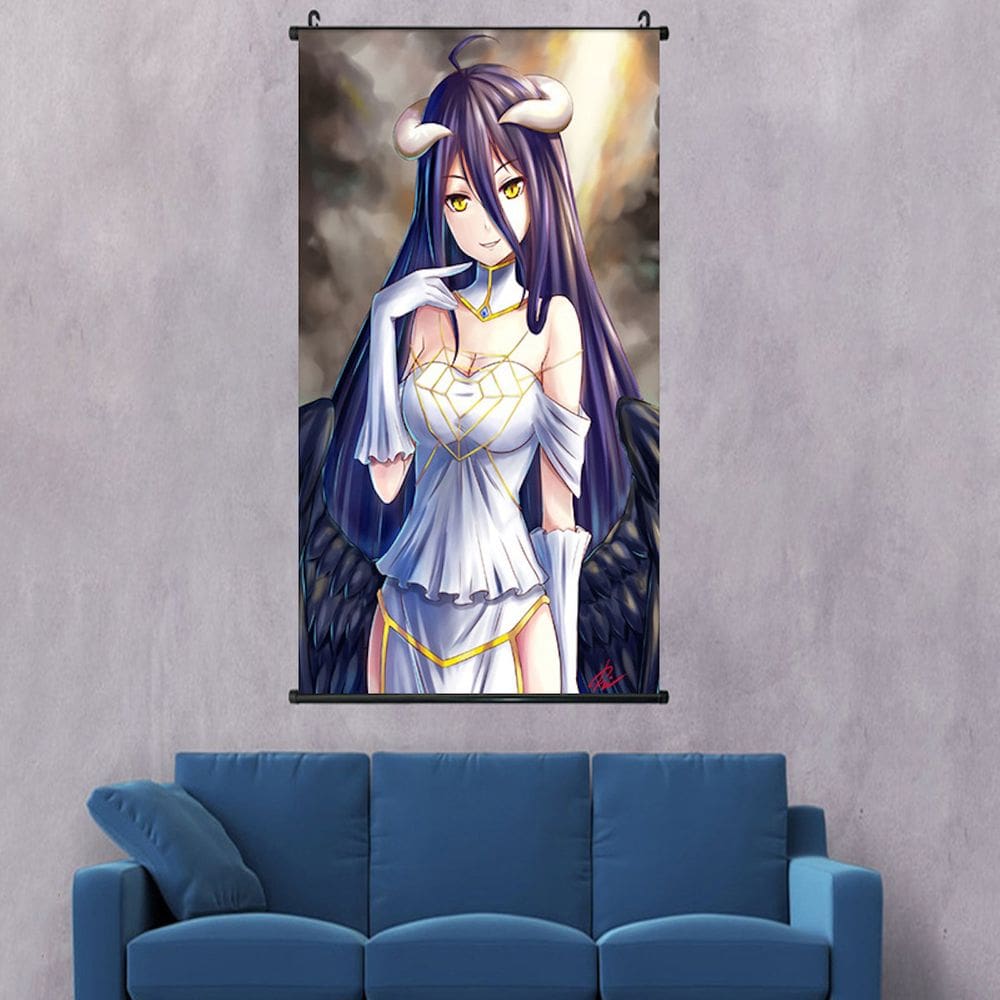 Pôster de arte de parede em tela Overlords Albedos Anime 40x60cm