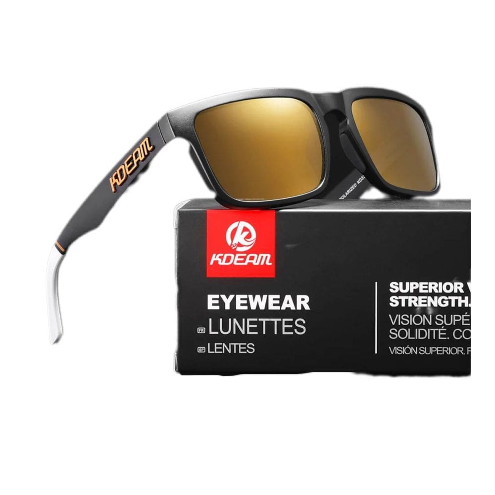 Óculos De Sol Esportivo Polarizado Kdeam C29 Mirrored Gold