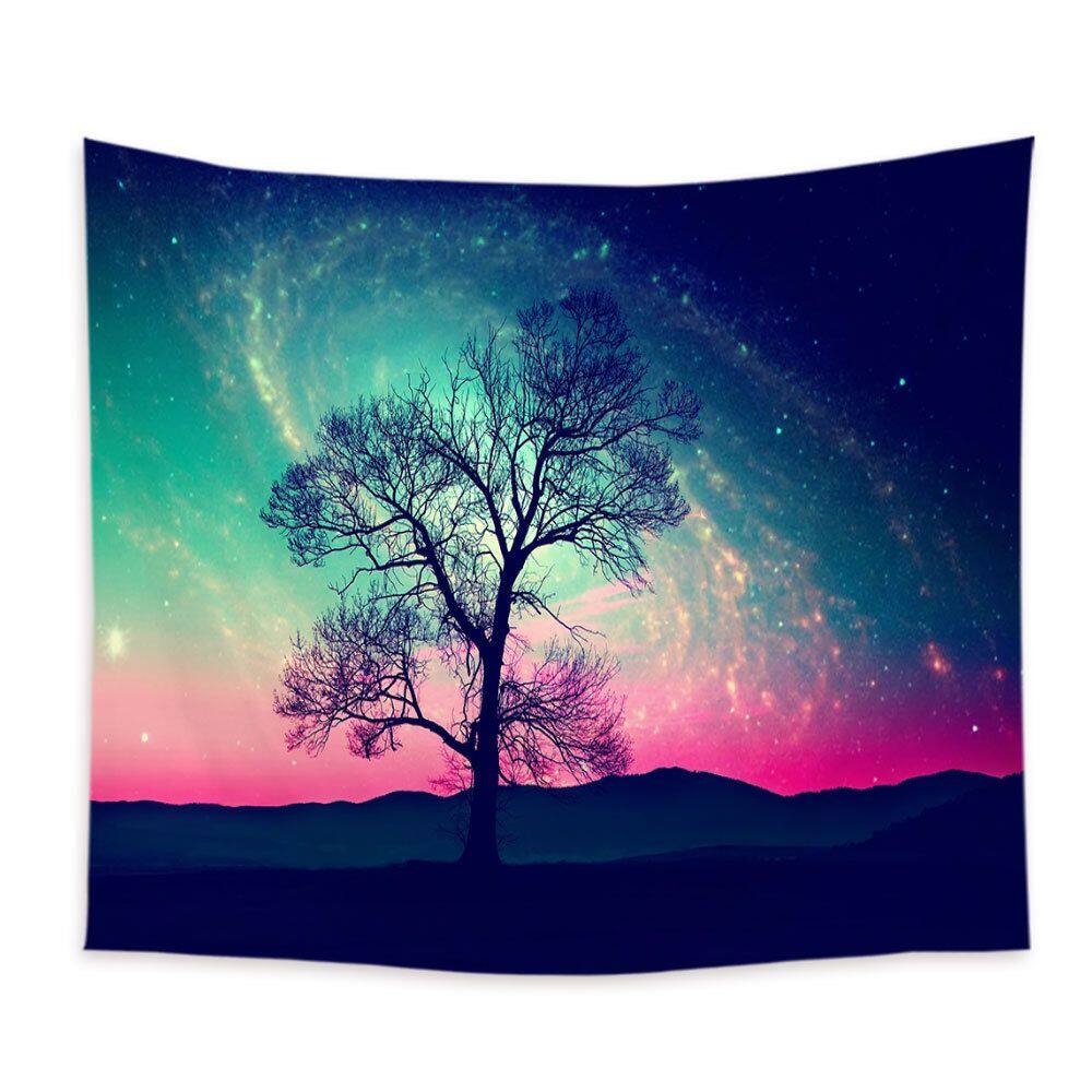Tapeçaria de parede Fantasy Forest Moon Starry Sky 150x150cm