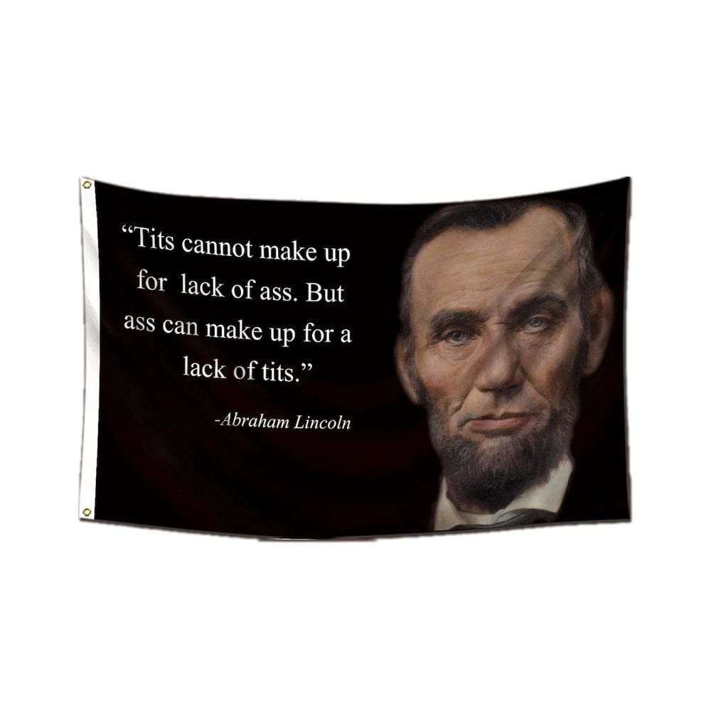 Tapeçaria: Figura histórica de Lincoln, bandeira presidencial dos EUA, 150x90cm