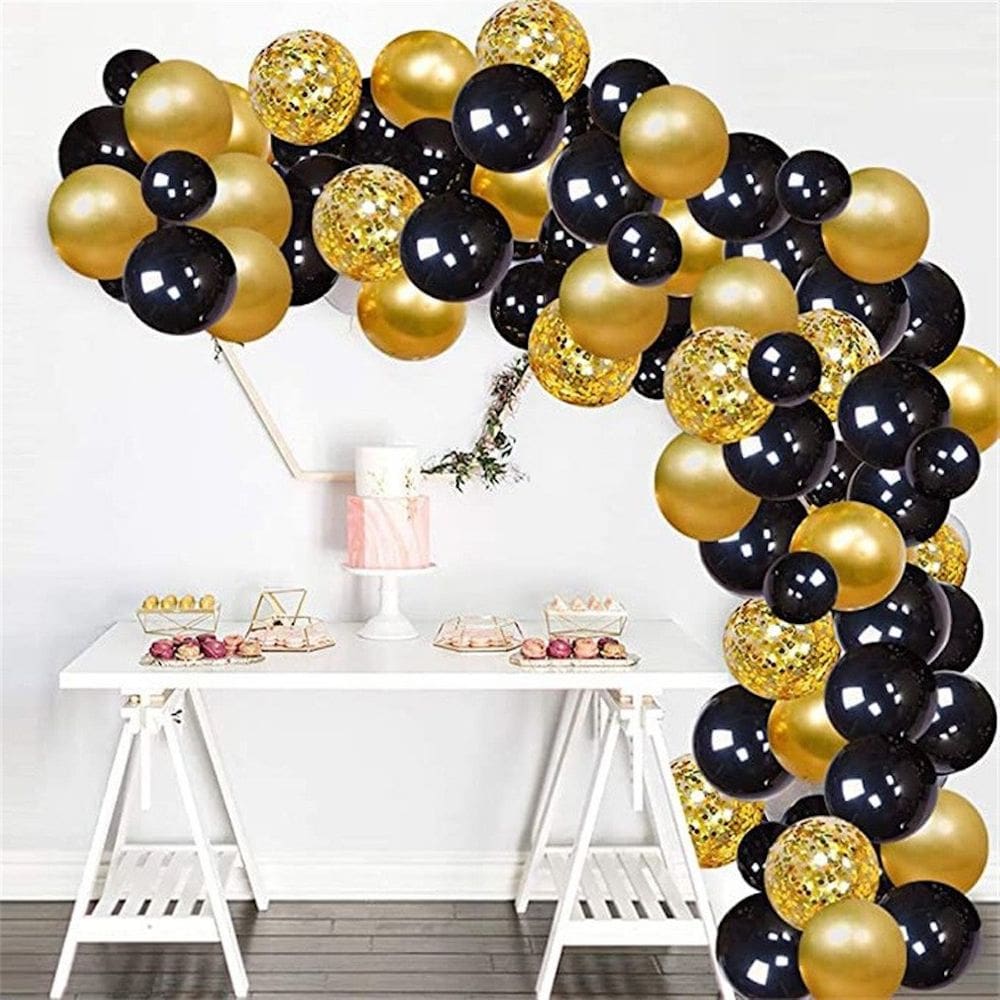 Kit Balloon Arch para festa de feliz aniversário, confetes de látex, 62 unidades
