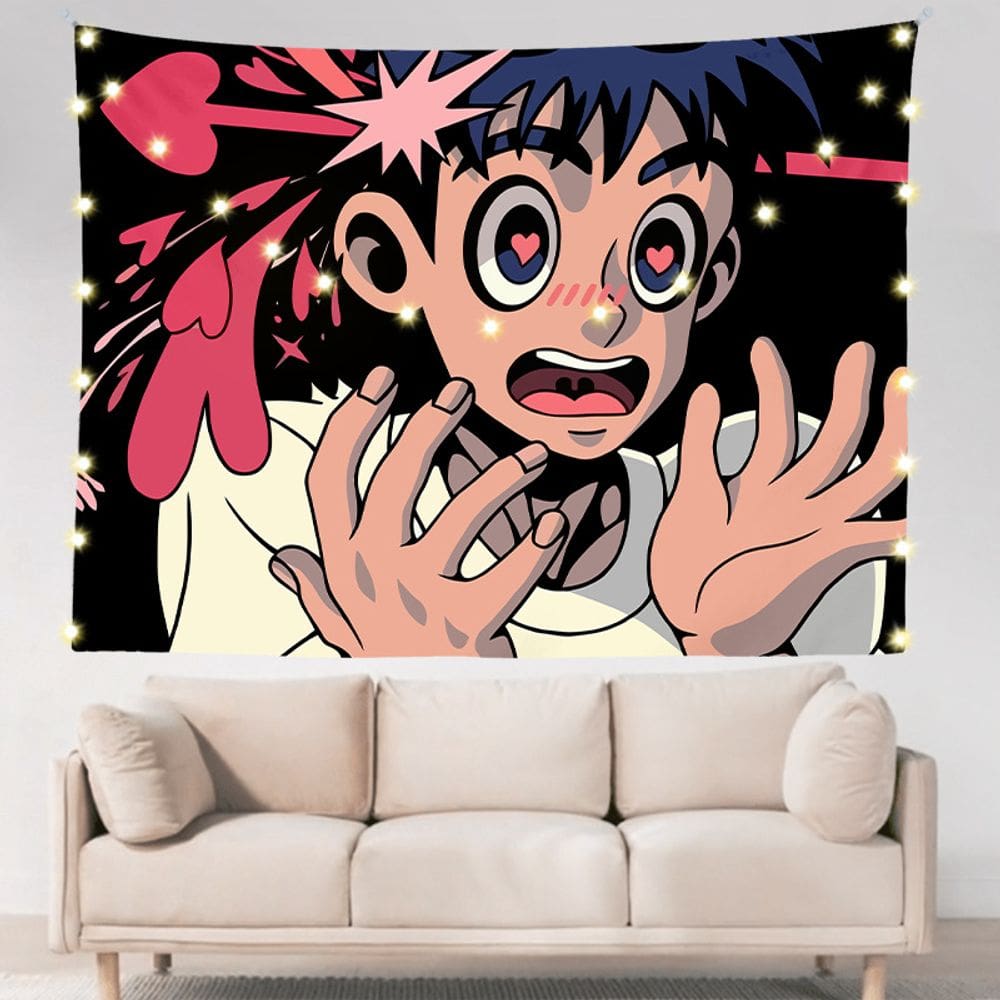 Tapeçaria para decoração de parede Anime Aokizys 150x130cm