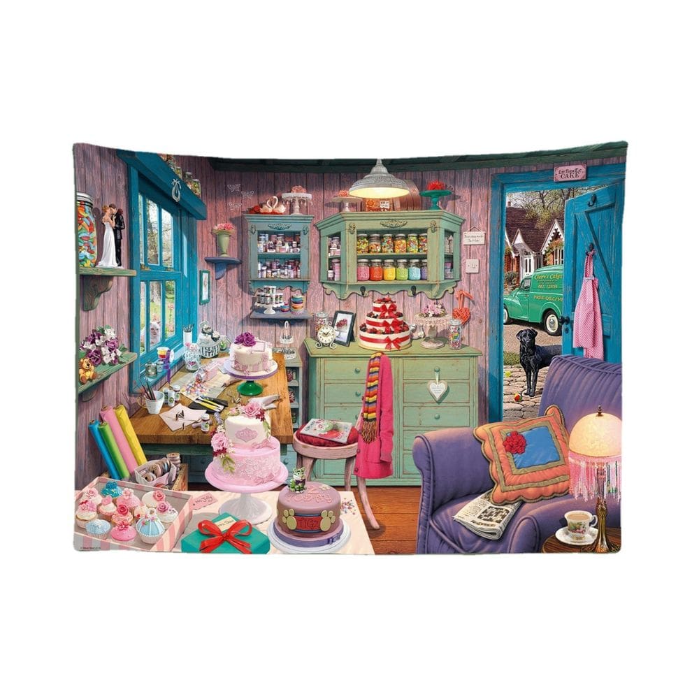 Tapeçaria de parede Warm Candlelight Cottage 150x100cm Microfabric