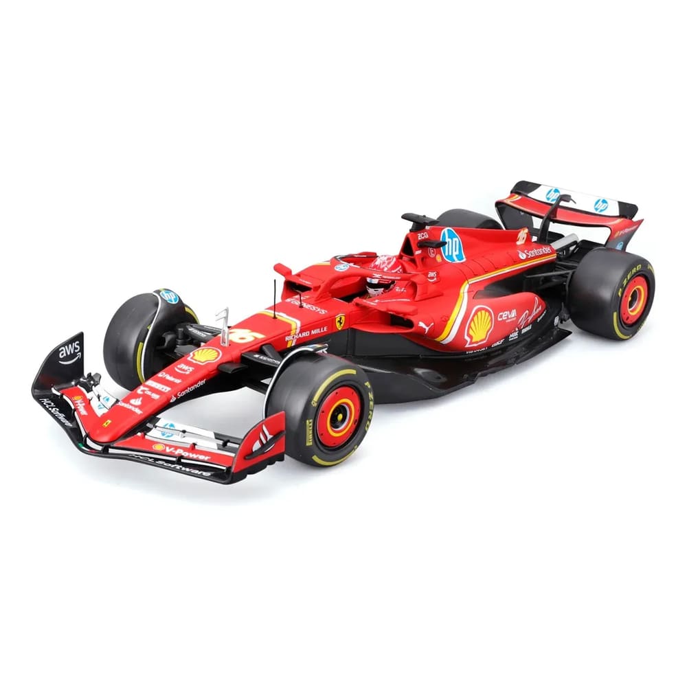 Miniatura Sf-24 Shell Racing Burago 1/41 Cor Vermelho